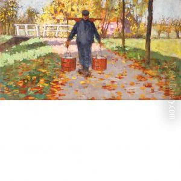 The Water Carrier Oil Painting by George Hitchcock