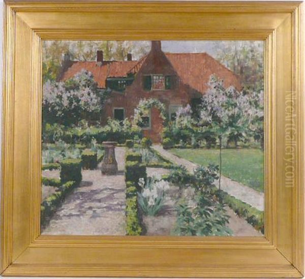 Country Manor And Gardens Oil Painting by George Hitchcock