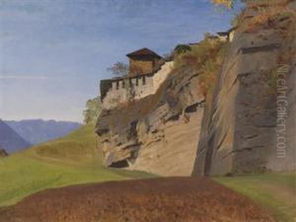 View Of The Richterhohe On Monchsberg In Salzburg Oil Painting by Anton Avlov Hlavacek /