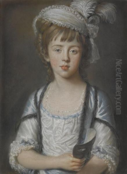 Portrait Of Lady Frances Elizabeth Brudenell-bruce Oil Painting by Hoare, William, of Bath