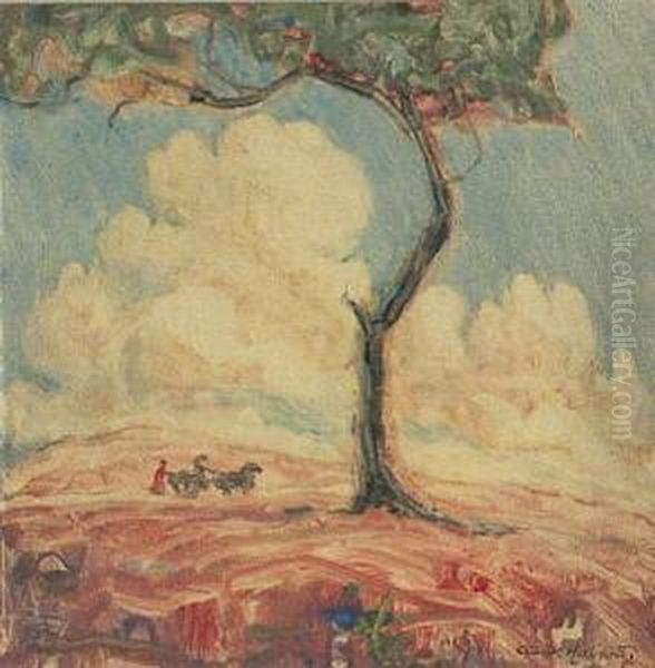 The Lone Tree Oil Painting by Clark Hobart