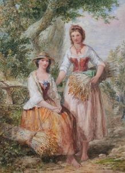 The Gleaners Oil Painting by Henry E. Hobson