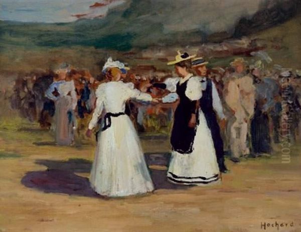 Le Jour De La Fete Oil Painting by Gaston Hochard