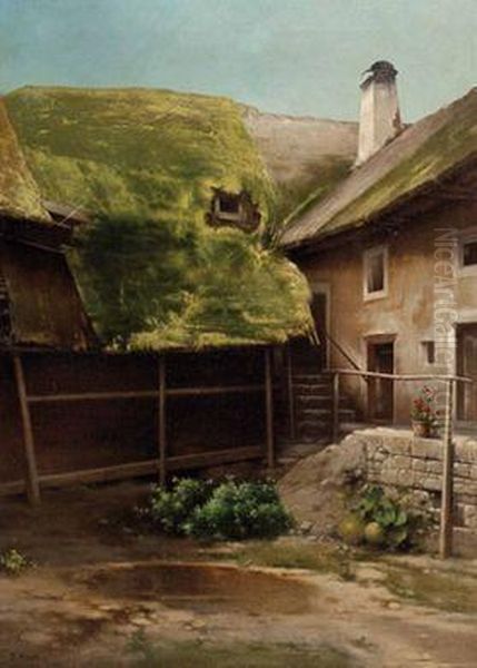 Innenhof Oil Painting by Daniel Hock