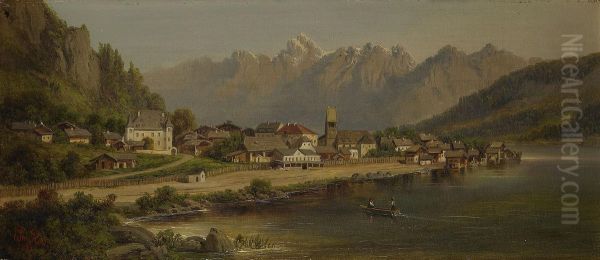 Motiv Fran Zell Am See Och Purgstall Oil Painting by Edmund Hod