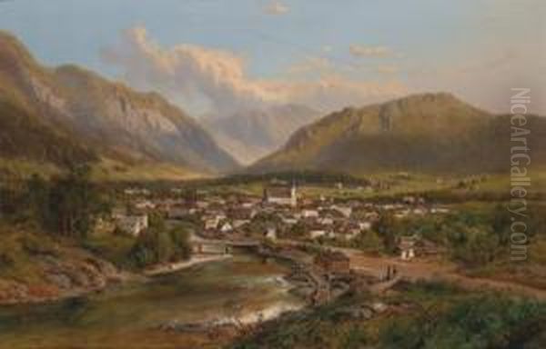 Landscape In Styria Oil Painting by Edmund Hod