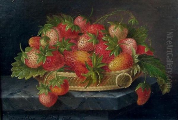 Korbchen Mit Erdbeeren Oil Painting by Arnoldine Hodack