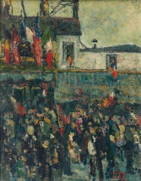 Fete Nationale Oil Painting by Pierre Hode