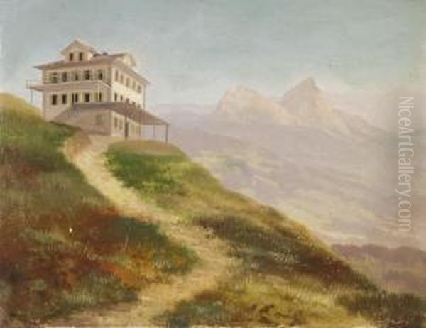 Auf Dem Rossberg Oil Painting by Ernst I Hodel