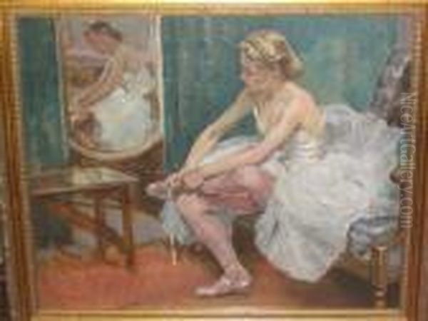 A Corner Of The Dressing Room Oil Painting by Francis Edwin Hodge