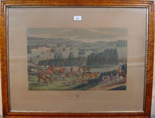 The Death Of The Roebuck , With A View Of Whatcombe House Oil Painting by Walter Parry Hodges