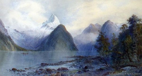 Milford Sound Oil Painting by William Matthew Hodgkins