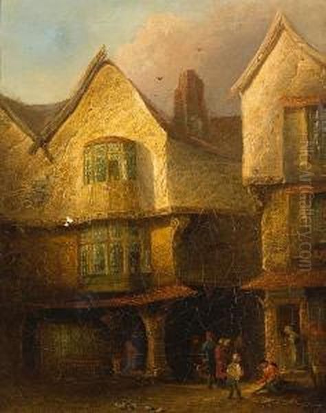 The Old Butcheries, Norwich Oil Painting by David Hodgson