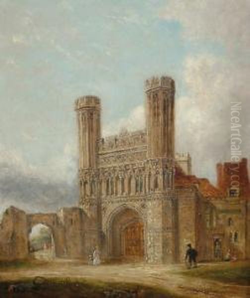 Castle Acre Priory Oil Painting by David Hodgson