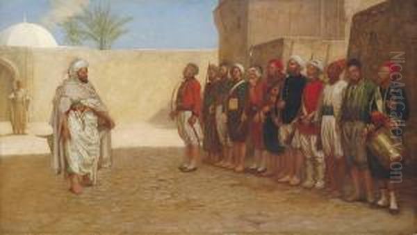 Army Reorganisation In Morocco Oil Painting by John Evan Hodgson