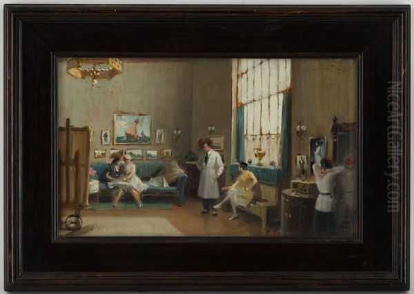 Un Coin De Mon Studio A New-york Oil Painting by Alfred-Georges Hoen