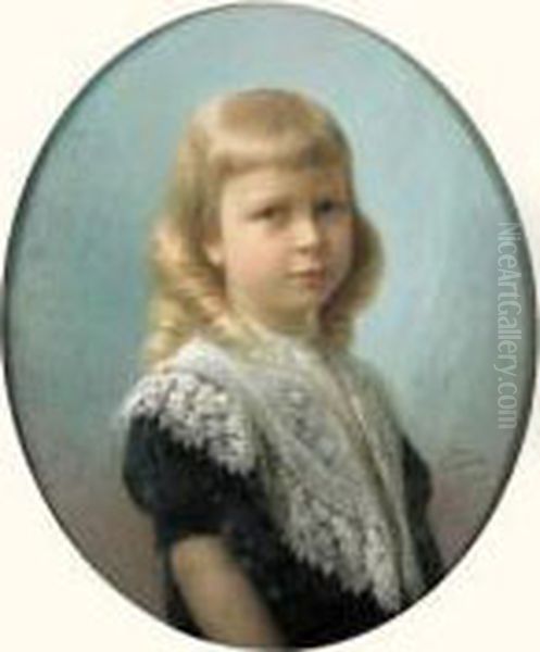 Portrait D'enfant Oil Painting by Alfred-Georges Hoen