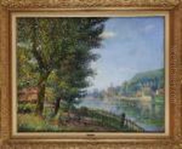 Vue De Moret Sur Loing Oil Painting by Paul Hoeniger