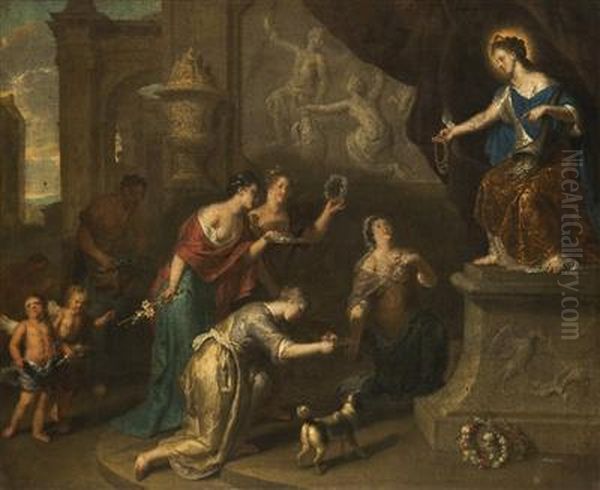 An Allegory Of Abundance Oil Painting by Gerard Hoet