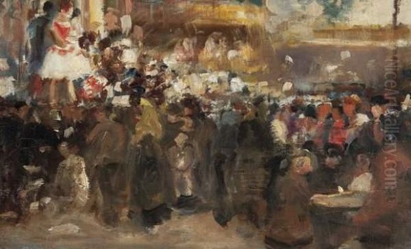 Scene De Kermesse Oil Painting by Emile Hoeterickx