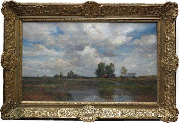 Sommerlandschaft Oil Painting by Ludwig Friedrich Hofelich