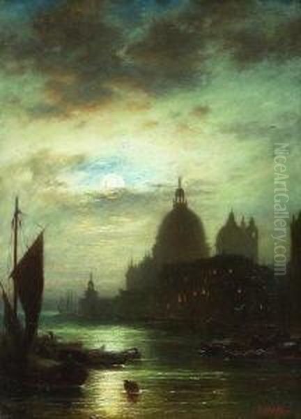 Venedig Bei Mondlicht. Oil Painting by Conrad Hoff