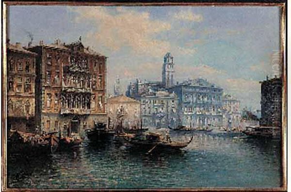 Venise, Circa 1870-1875 Oil Painting by Conrad Hoff