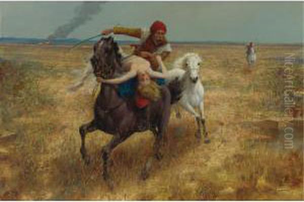 The Abduction Oil Painting by Eduard Hoffmann