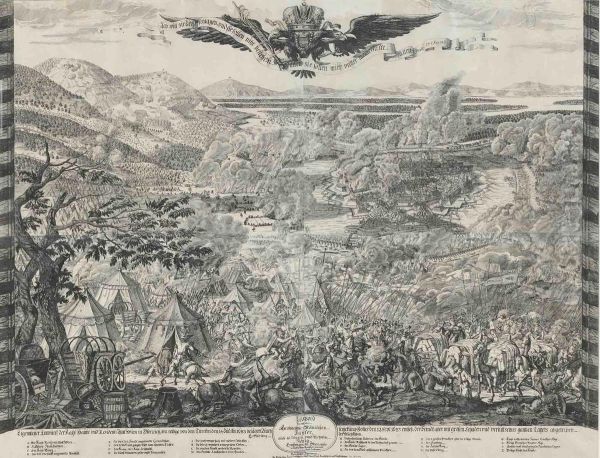 A Panoramic View Of The Siege Of Vienna Oil Painting by Jakob Hoffmann