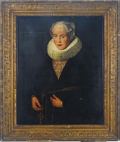 Portrait Of A Lady Aged 30 Oil Painting by Samuel Hoffmann