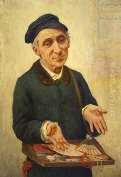 Le Colporteur De Bijoux Oil Painting by Albert Hoflinger