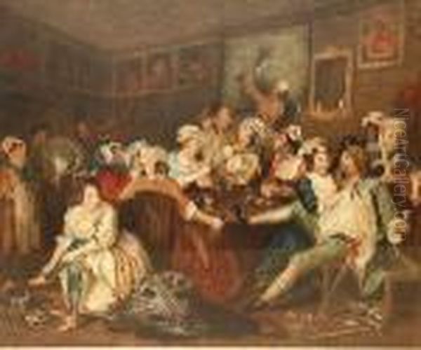 A Set Of Eight Coloured Prints Oil Painting by William Hogarth