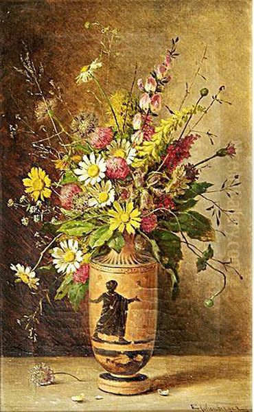 Fiori Nel Vaso Oil Painting by Enrico Hohenberger