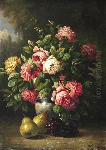 Rose E Uva Oil Painting by Enrico Hohenberger