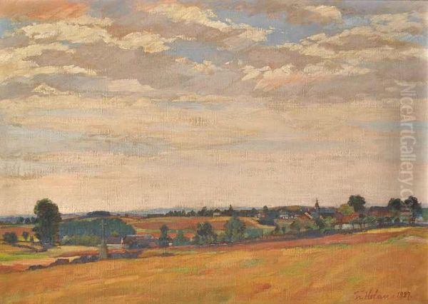 Near Boezi Oil Painting by Frantisek Holan