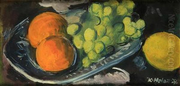 A Still Life With Oranges And A Lemon by Karel Holan