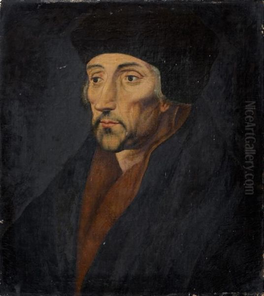 Portrait D'erasme Oil Painting by Hans Holbein the Younger