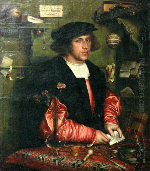 Portrait Of Georg Giesze Oil Painting by Hans Holbein the Younger