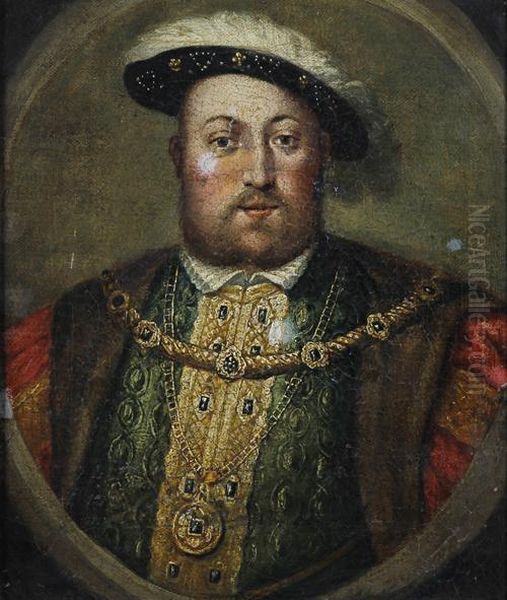 Portrait Of Henry Viii, British School Later 18th Century Oil Painting by Hans Holbein the Younger