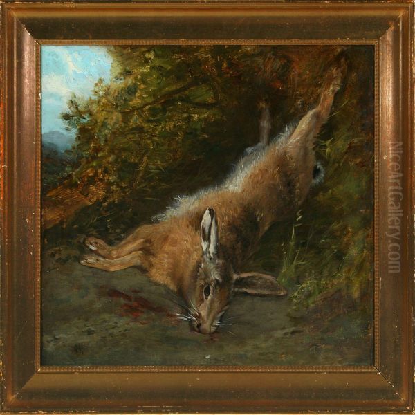 Still Life With Hare Oil Painting by Abel Hold