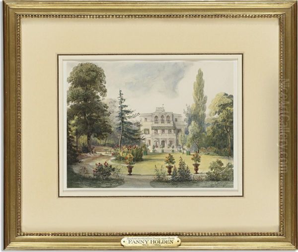 An Hotel Particulier, Passy, Near Paris Oil Painting by Fanny Holden