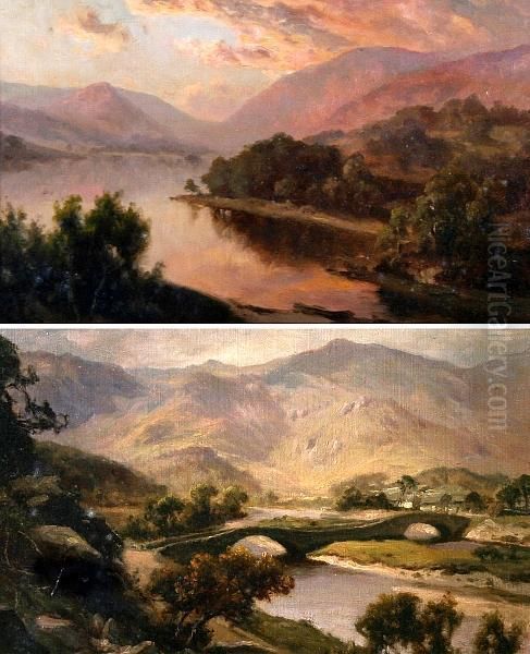 'grasmere', And Another Similar Of A Lakelandlandscape Oil Painting by Edward Henry Holder