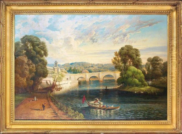 Richmond Bridge, London Oil Painting by Edward Henry Holder