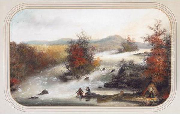 At Grand Calumet On The Ottawa River Oil Painting by Alfred Worsley Holdstock