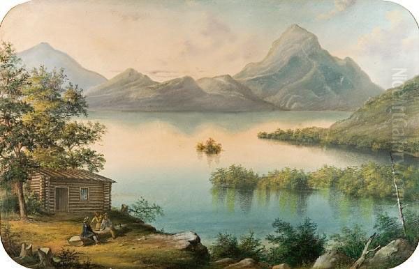 The Owl's Head, Lake Memphramagog Oil Painting by Alfred Worsley Holdstock