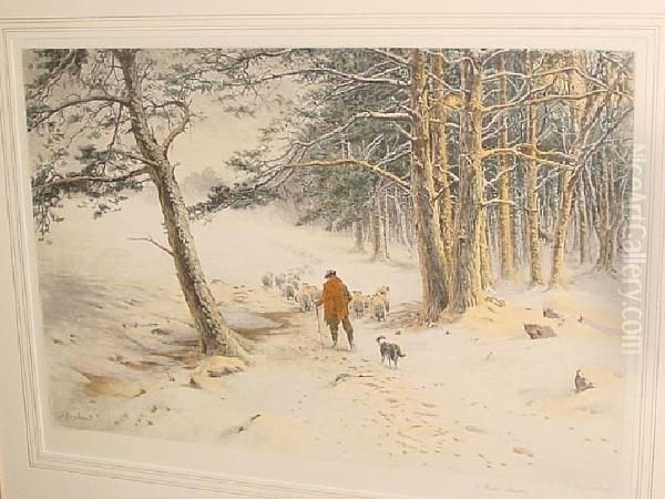 To Winter Quarters Oil Painting by William Brassey Hole