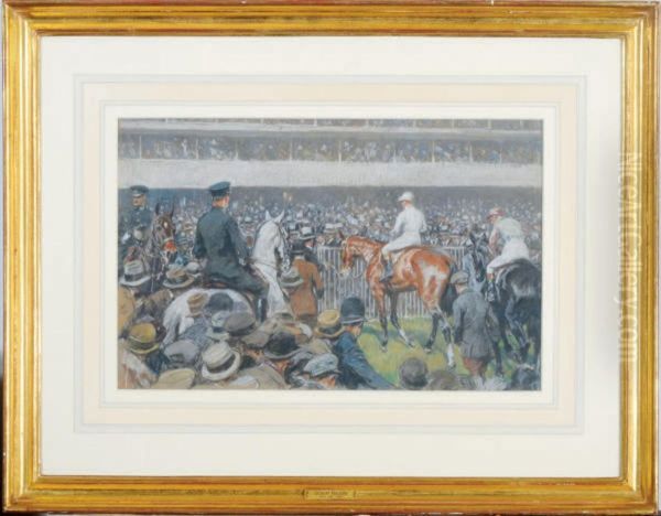 The Winner's Enclosure Oil Painting by Gilbert Holiday