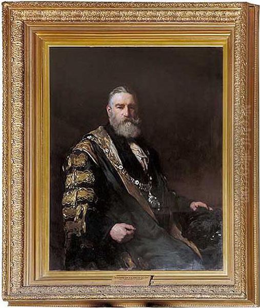 Sir Robert N Fowler (twice Lord Major Of London) Oil Painting by Frank Holl