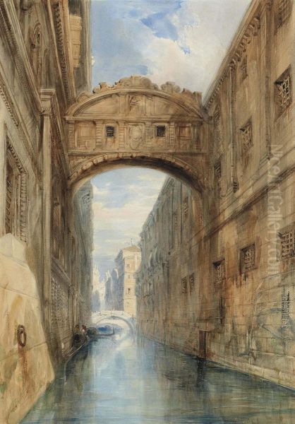 The Bridge Of Sighs, Venice Oil Painting by James Holland