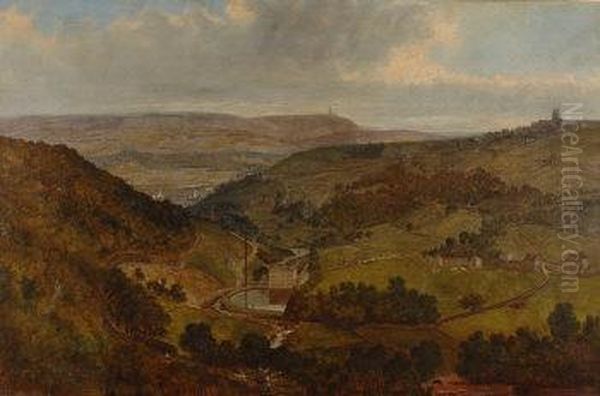 Hebden Valley From Nabnook Oil Painting by John Snr. Holland